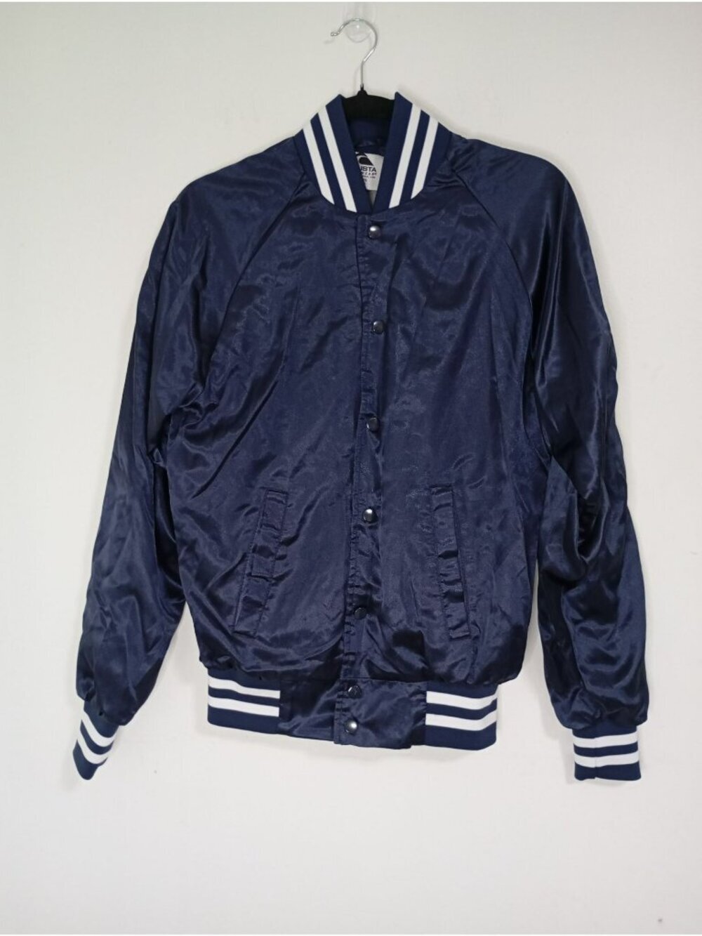 Augusta Sportswear XS Adult Satin Jacket Cuffs Snap-Front Closure Lightweight
